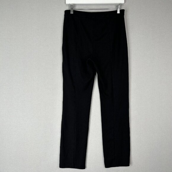 Vince Womens Pants 8 Black Stove Pipe Trouser Ponte Work Basic Comfort Commute - Picture 9 of 14